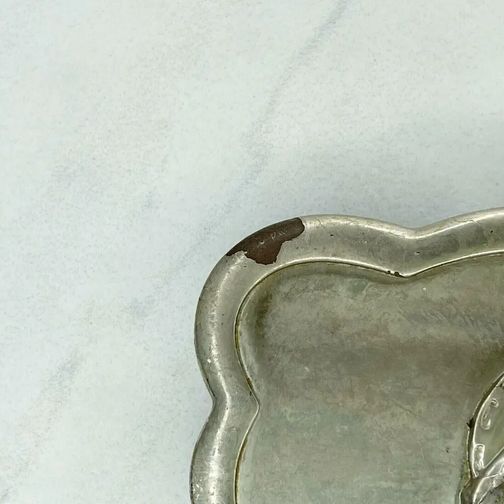 Vintage Silver Tone Horse Head Horseshoe Western Belt Buckle Equestrian ✨